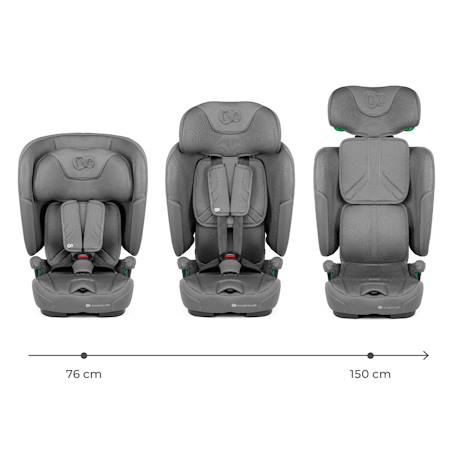 Siège Auto Kinderkraft FIX2GO i-Size avec ISOFIX, SAFERIDE SENSOR, Inclinaison 5 Positions et AIR FLOW Bleu marine+Gris+Noir+Vert 8 - vertbaudet enfant 