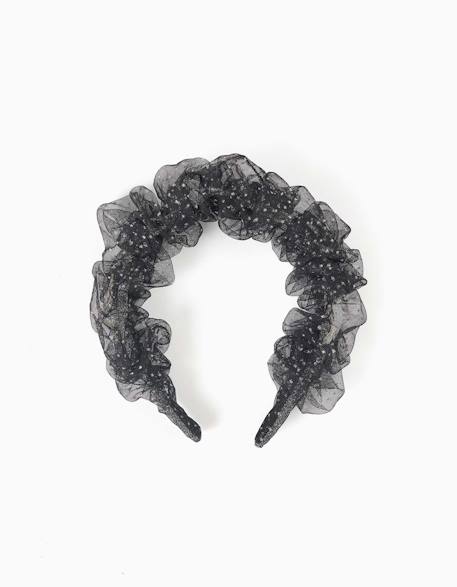 Serre-tête en tulle avec étoiles et lunes Noir 1 - vertbaudet enfant 