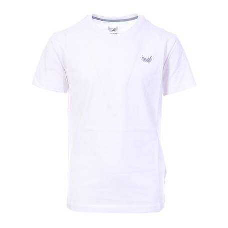 T-shirt à manches courtes garçon orye Blanc+Marine 1 - vertbaudet enfant 