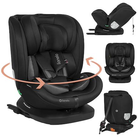 Siège auto pivotant 360° bastiaan i-size 40-150 cm avec isofix et sideprotect Black carbon+Black grey+Black red+Green forest 1 - vertbaudet enfant 