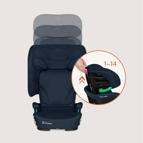 Siège auto pliable orin i-size 100-150 cm léger avec isofix Black carbon+Blue navy+Grey graphite 11 - vertbaudet enfant 