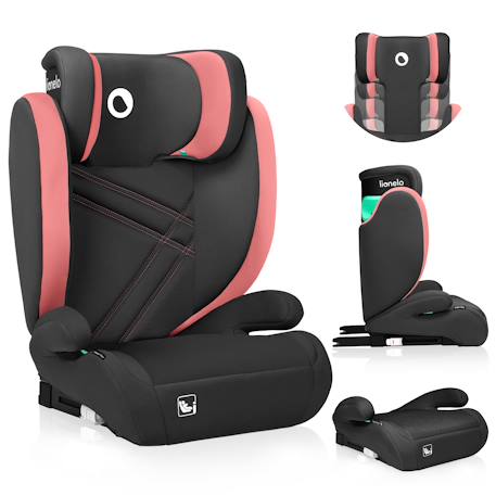 Siège auto hugo i-size 100-150 cm avec isofix et appui-tête à mémoire de forme Black carbon+Black grey+Black red+Pink baby 19 - vertbaudet enfant 