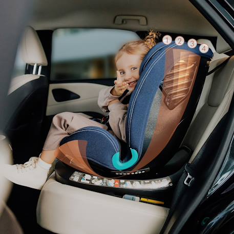 Siège auto bastiaan one i-size 40-150 cm avec isofix et base pivotante 360° Black carbon+Green olive+Grey stone+Pink rose 12 - vertbaudet enfant 