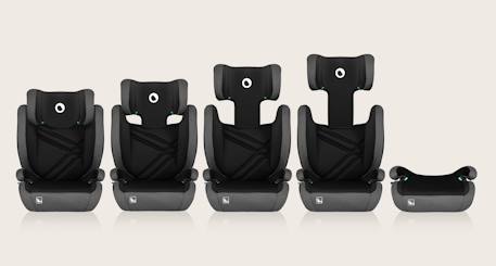 Siège auto hugo i-size 100-150 cm avec isofix et appui-tête à mémoire de forme Black carbon+Black grey+Black red+Pink baby 8 - vertbaudet enfant 