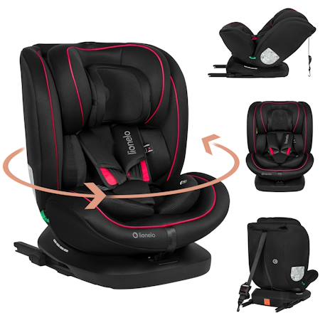 Siège auto pivotant 360° bastiaan i-size 40-150 cm avec isofix et sideprotect Black carbon+Black grey+Black red+Green forest 13 - vertbaudet enfant 