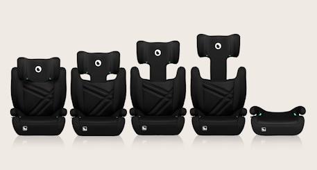 Siège auto hugo i-size 100-150 cm avec isofix et appui-tête à mémoire de forme Black carbon+Black grey+Black red+Pink baby 2 - vertbaudet enfant 