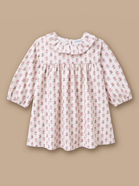 Robe imprimée en velours bébé Imprimé rosie 1 - vertbaudet enfant 