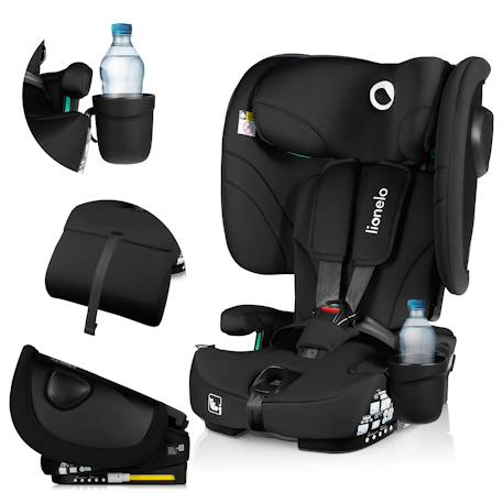 Siège auto pliable nelly i-size 76-150 cm avec isofix et top tether Black carbon+Blue navy+Grey graphite 1 - vertbaudet enfant 