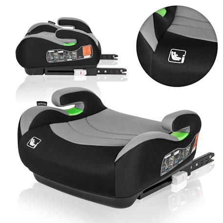 Rehausseur auto luuk fix i-size 125-150 cm avec isofix, groupe 3 Black carbon+Grey stone 7 - vertbaudet enfant 
