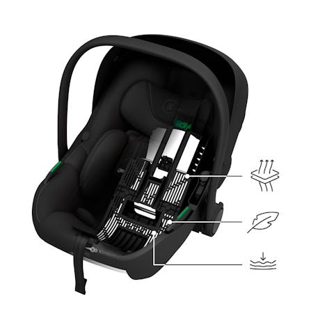 Siège Auto Kinderkraft I-LITE avec base ENDURA SAFE FX ISOFIX 40-87 cm + Organisateur de voiture Beige+Gris+Noir 17 - vertbaudet enfant 