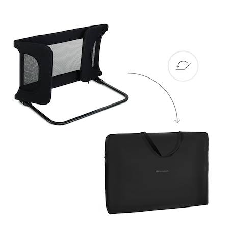 Barrière de Lit GUARD & DREAM Pliable avec Hauteur Réglable, Filet Aéré et Sac de Transport Inclus Gris+Noir 8 - vertbaudet enfant 