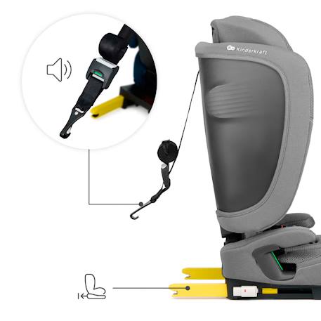 Siège Auto Kinderkraft FIX2GO i-Size avec ISOFIX, SAFERIDE SENSOR, Inclinaison 5 Positions et AIR FLOW Bleu marine+Gris+Noir+Vert 10 - vertbaudet enfant 