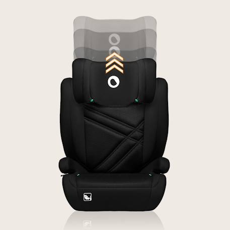Siège auto hugo i-size 100-150 cm avec isofix et appui-tête à mémoire de forme Black carbon+Black grey+Black red+Pink baby 6 - vertbaudet enfant 