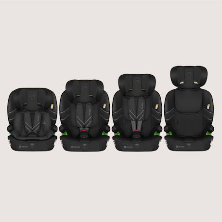 Siège auto évolutif levi fix i-size 76-150 cm avec isofix, groupe 1/2/3 Black carbon+Blue cobalt+Grey stone+Pink baby 2 - vertbaudet enfant 