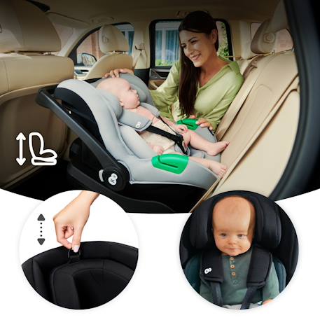 Siège auto i-size naissance avec protections renforcées Black+Grey 11 - vertbaudet enfant 