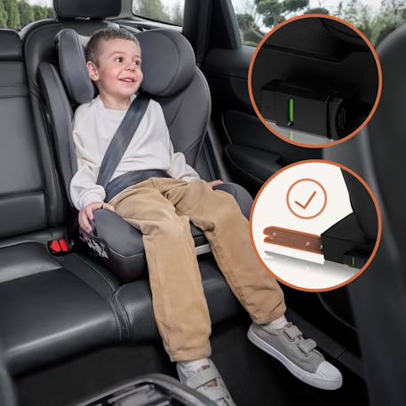 Siège auto neal i-size 100-150 cm avec isofix, assise large et porte-gobelet Black carbon+Blue navy+Green turquoise+Grey concrete+Pink lilac 11 - vertbaudet enfant 