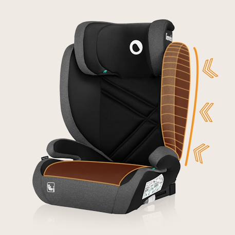 Siège auto hugo i-size 100-150 cm avec isofix et appui-tête à mémoire de forme Black carbon+Black grey+Black red+Pink baby 11 - vertbaudet enfant 