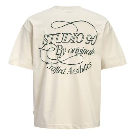 T-shirt garçon manches courtes  niagara crew neck Beige+Bleu 3 - vertbaudet enfant 