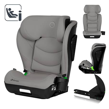 Siège auto neal i-size 100-150 cm avec isofix, assise large et porte-gobelet Black carbon+Blue navy+Green turquoise+Grey concrete+Pink lilac 19 - vertbaudet enfant 