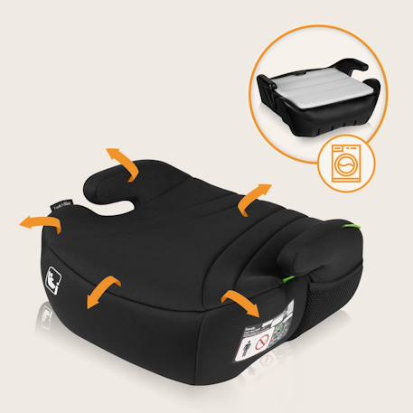 Rehausseur auto léger luuk i-size 125-150 cm, groupe 3 Black+Grey 4 - vertbaudet enfant 