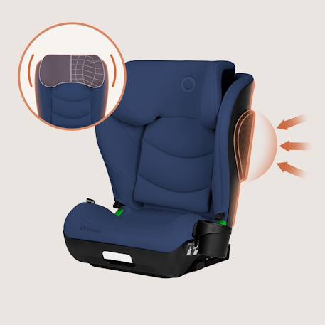 Siège auto neal i-size 100-150 cm avec isofix, assise large et porte-gobelet Black carbon+Blue navy+Green turquoise+Grey concrete+Pink lilac 9 - vertbaudet enfant 