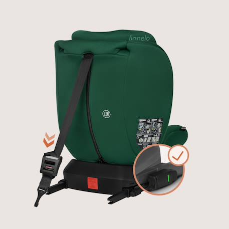 Siège auto pivotant 360° bastiaan i-size 40-150 cm avec isofix et sideprotect Black carbon+Black grey+Black red+Green forest 23 - vertbaudet enfant 