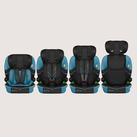Siège auto évolutif levi fix i-size 76-150 cm avec isofix, groupe 1/2/3 Black carbon+Blue cobalt+Grey stone+Pink baby 8 - vertbaudet enfant 