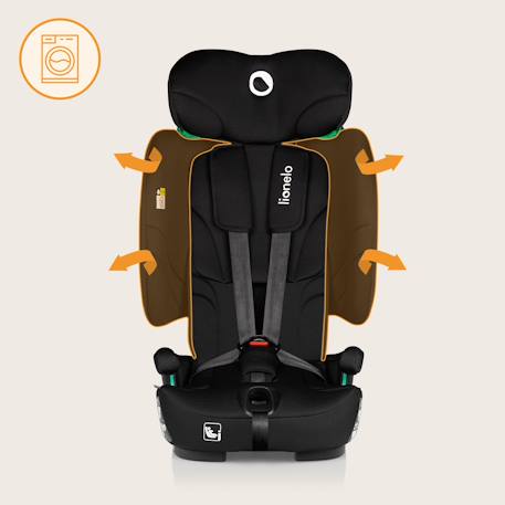 Siège auto pliable nelly i-size 76-150 cm avec isofix et top tether Black carbon+Blue navy+Grey graphite 2 - vertbaudet enfant 