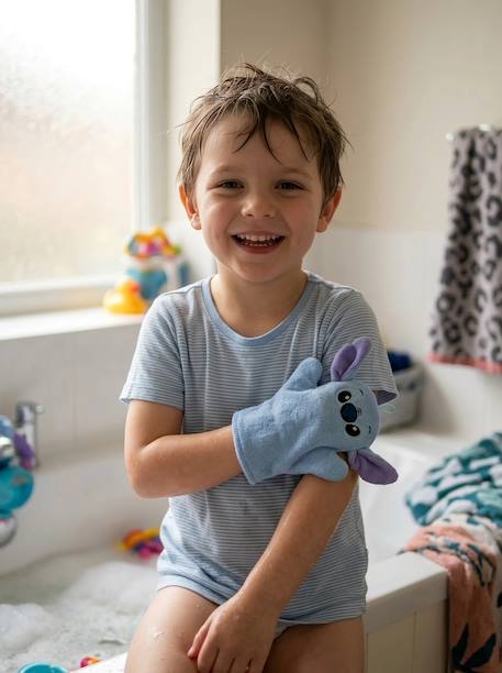 Gant de bain exfoliant stitch enfant Bleu 2 - vertbaudet enfant 