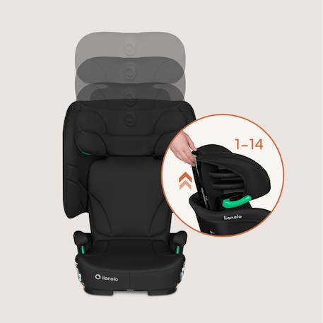 Siège auto pliable orin i-size 100-150 cm léger avec isofix Black carbon+Blue navy+Grey graphite 5 - vertbaudet enfant 