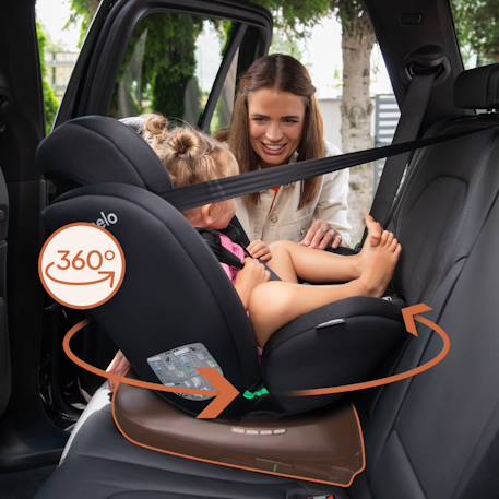 Siège auto pivotant 360° bastiaan i-size 40-150 cm avec isofix et sideprotect Black carbon+Black grey+Black red+Green forest 16 - vertbaudet enfant 