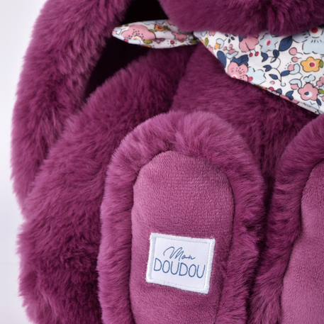 Peluche lapin fleurette 25 cm Blanc+Bleu+Orange+Rose+Violet 27 - vertbaudet enfant 