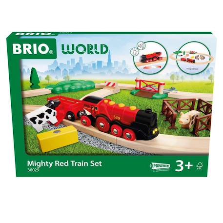 Circuit campagne avec locomotive à piles Vert 1 - vertbaudet enfant 