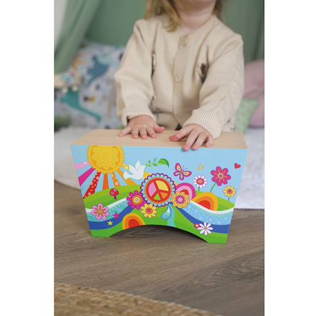 Cajon flower power Bleu 5 - vertbaudet enfant 