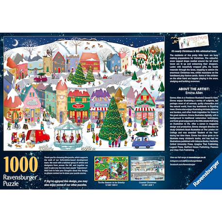 Puzzle la ville de noël 1000 pcs Bleu 4 - vertbaudet enfant 