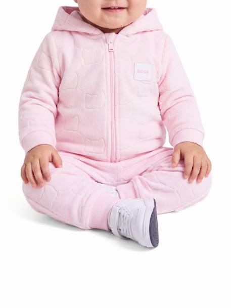 Ensemble fille 2 pièces gilet à capuche et bas Rose clair 5 - vertbaudet enfant 