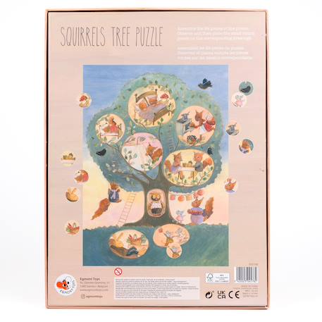 Puzzle l'arbre aux écureuils Beige 4 - vertbaudet enfant 