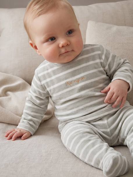 Lot de 2 pyjamas naissance manches longues vert sauge 10 - vertbaudet enfant 