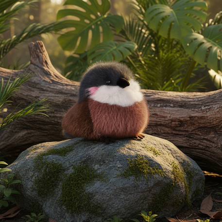 Peluche oiseau les cui-cui paradis 15 cm Bleu+Marron+Noir+Orange+Rose+Vert 10 - vertbaudet enfant 