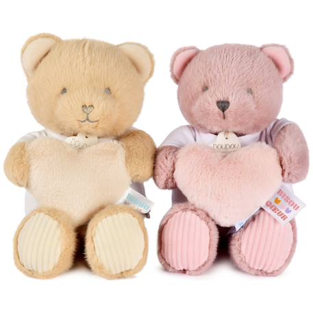 Peluche ours cœur unicef bisous doux (24 cm) Marron 4 - vertbaudet enfant 