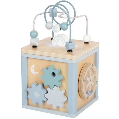 Cube de motricité en bois Bleu+Rose+Vert 2 - vertbaudet enfant 