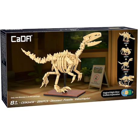 Squelette de vélociraptor 256 pièces Beige 3 - vertbaudet enfant 