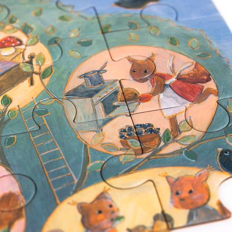 Puzzle l'arbre aux écureuils Beige 3 - vertbaudet enfant 