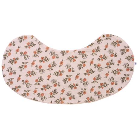Bavoir 2 en 1 (poncho et épaule) gaze de coton et bambou fleurs Biscuit 1 - vertbaudet enfant 