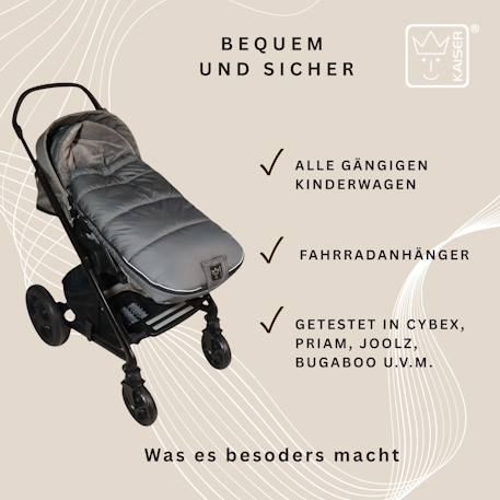 Chancelière pour poussette AKIKO Thermo anthracite 4 - vertbaudet enfant 