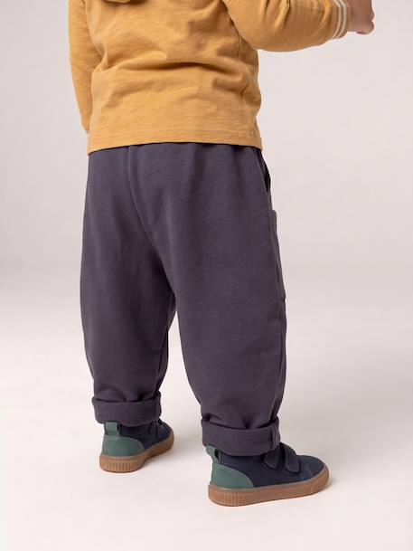 Pantalon bébé garçon doublé polaire anthracite+olive 7 - vertbaudet enfant 
