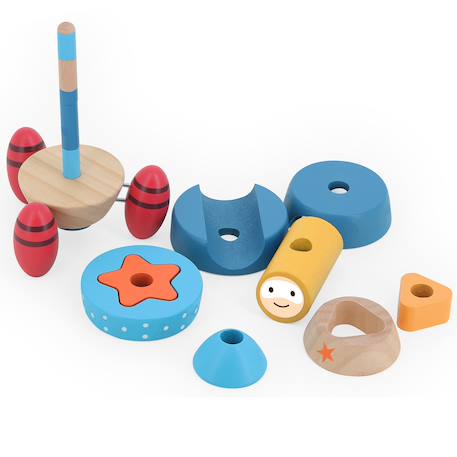 Fusée empilable surprise Bleu 2 - vertbaudet enfant 