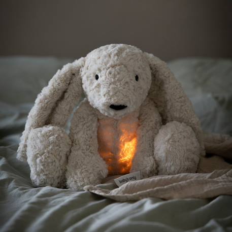 Bibi le lapin avec entraîneur de sommeil warm linen Ecru, noir 4 - vertbaudet enfant 