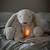 Bibi le lapin avec entraîneur de sommeil warm linen Ecru, noir 4 - vertbaudet enfant 