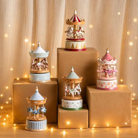 Carrousel musical danseuses ballerines en bois Rose 3 - vertbaudet enfant 